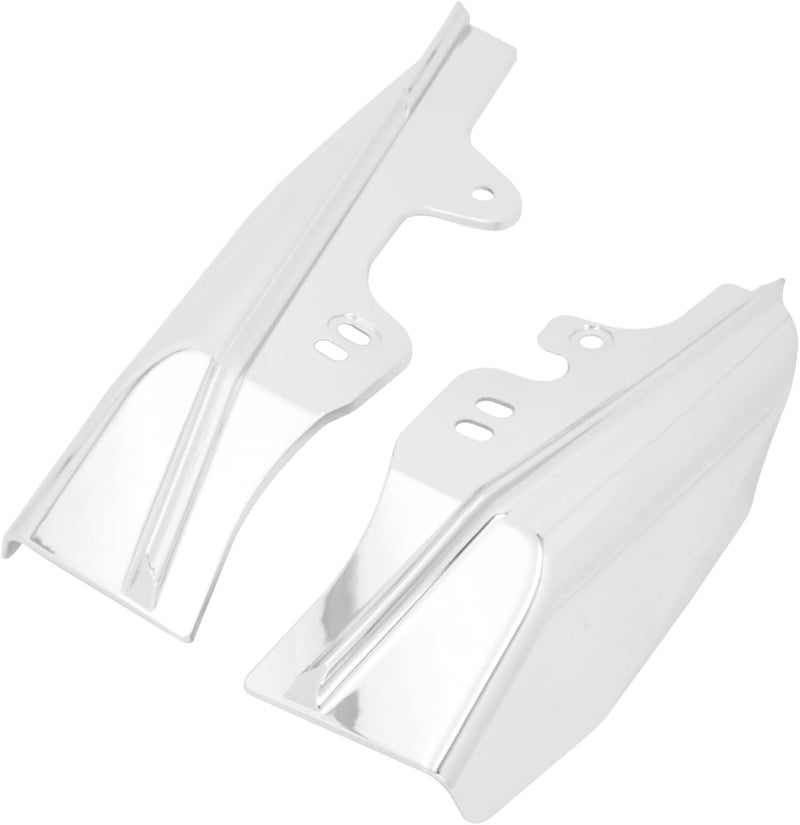 CARGLETRUE Motorcycle Mid Frame Air Deflectors Heat Shield Fit for Harley Touring Road Glide Street Glide Electra Glide Road King 2001-2008, Mid Frame Air Heat Deflector Fit for Harley Touring Chrome - Image 1